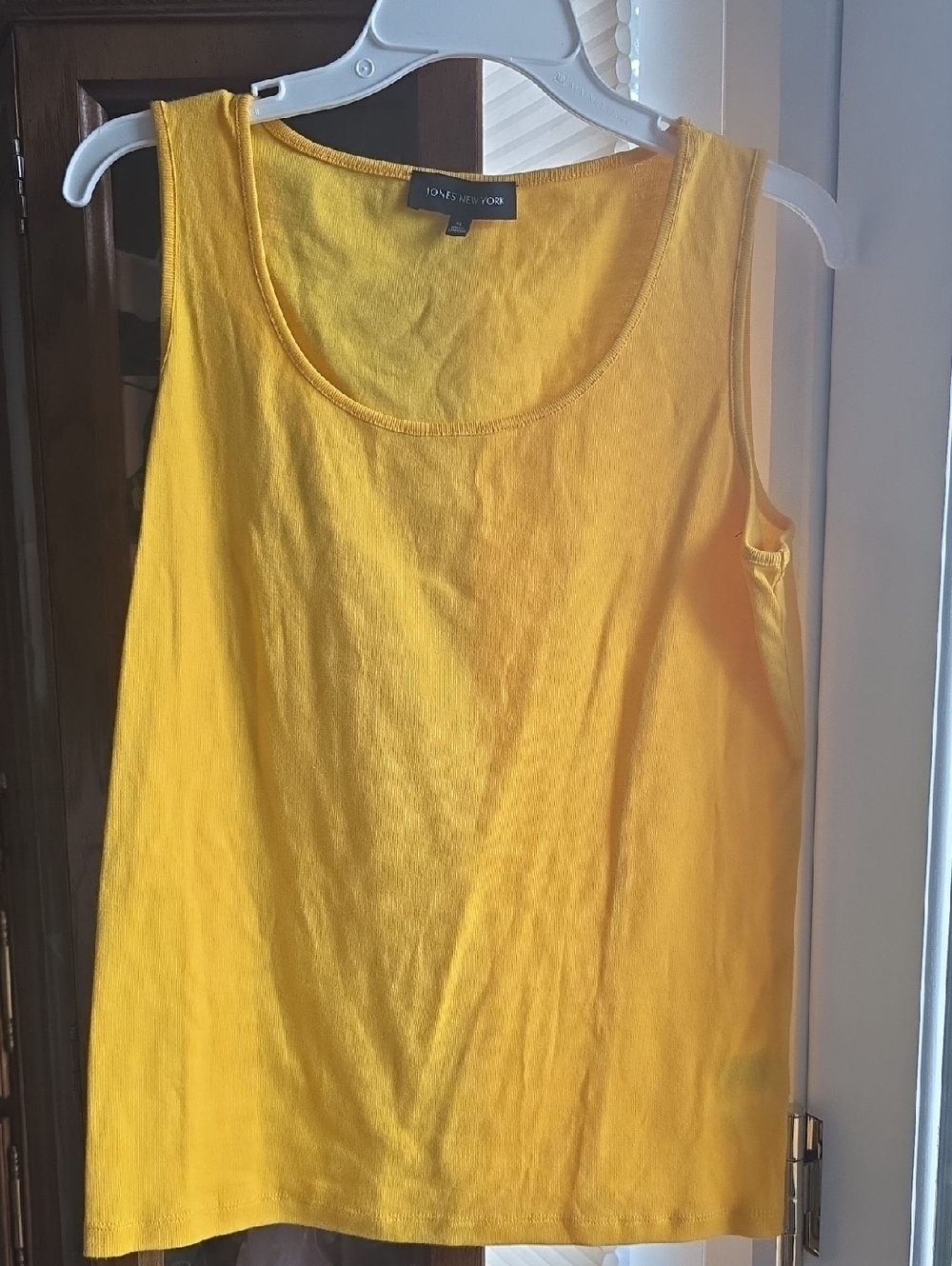 Jones New York Yellow Scoop Neck Tank Top